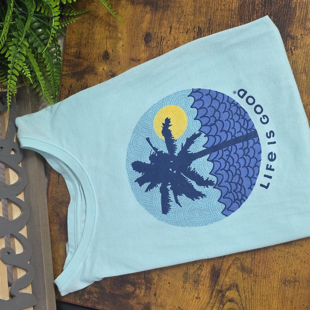 Life is Good "Cool Tee" Palm Tree Graphic - Picture 3 of 8